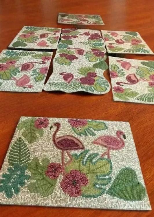Lixra Beaded Beautiful Table Runner With 2 Place Mats