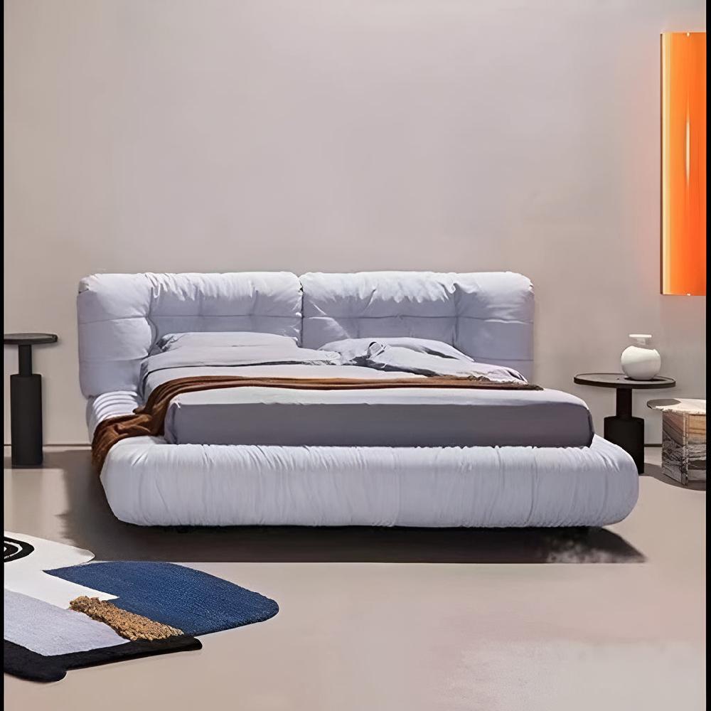 Lixra Bewitching Design Velvet Fabric Upholstered Bed