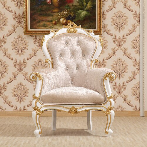 Lixra Button-Tufted Handcrafted Fabric Accent Chair
