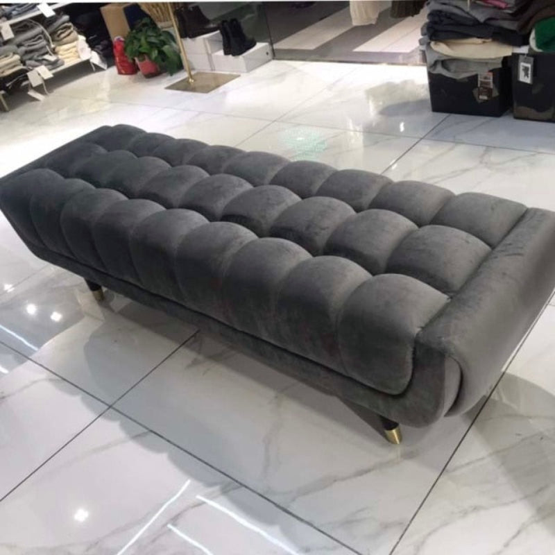 Lixra Button Tufted Modern Appealing Fabric Ottoman