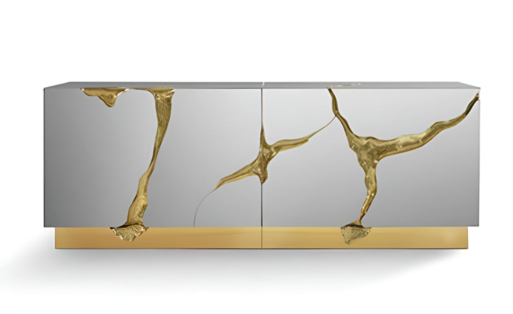 Lixra Captivating Look Decorative Wooden Buffet Table