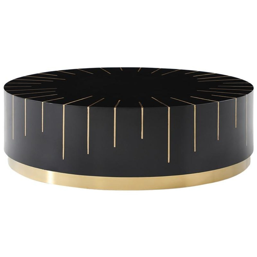 Lixra Circular Wooden Modern Coffee Table For Living Room