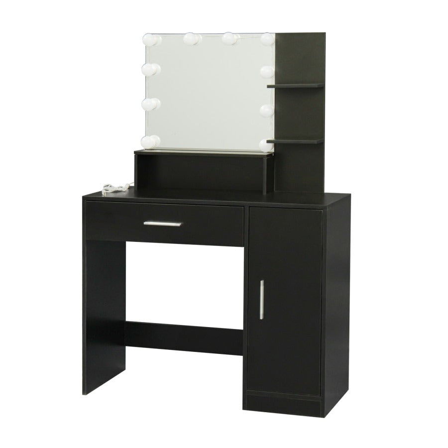 Lixra Contemporary Alluring Design Solid Black Dresser Set