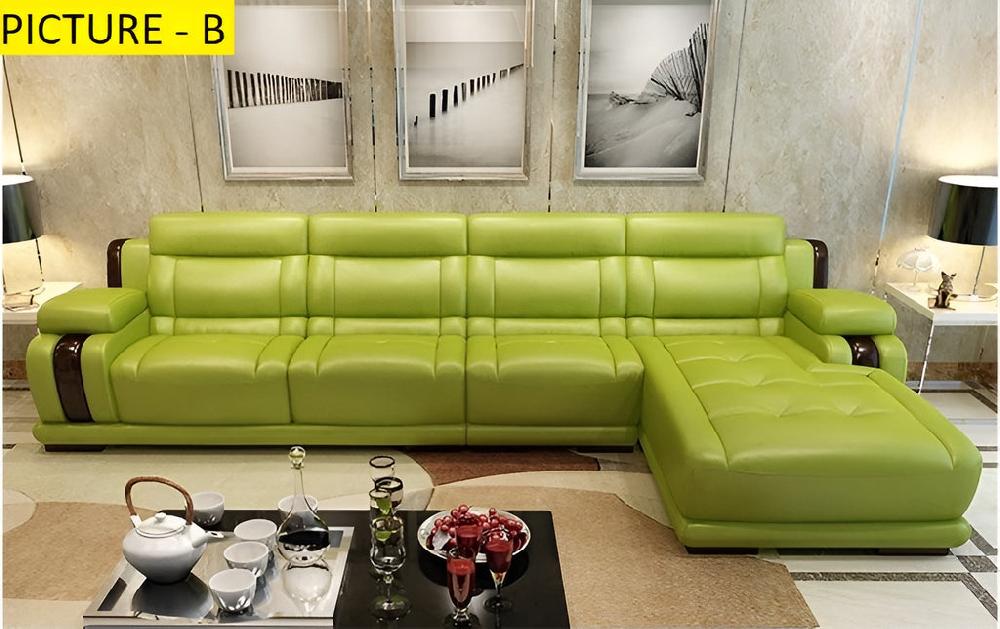 Lixra Contemporary Design Luxurious Snugged Leather Sectional Sofa