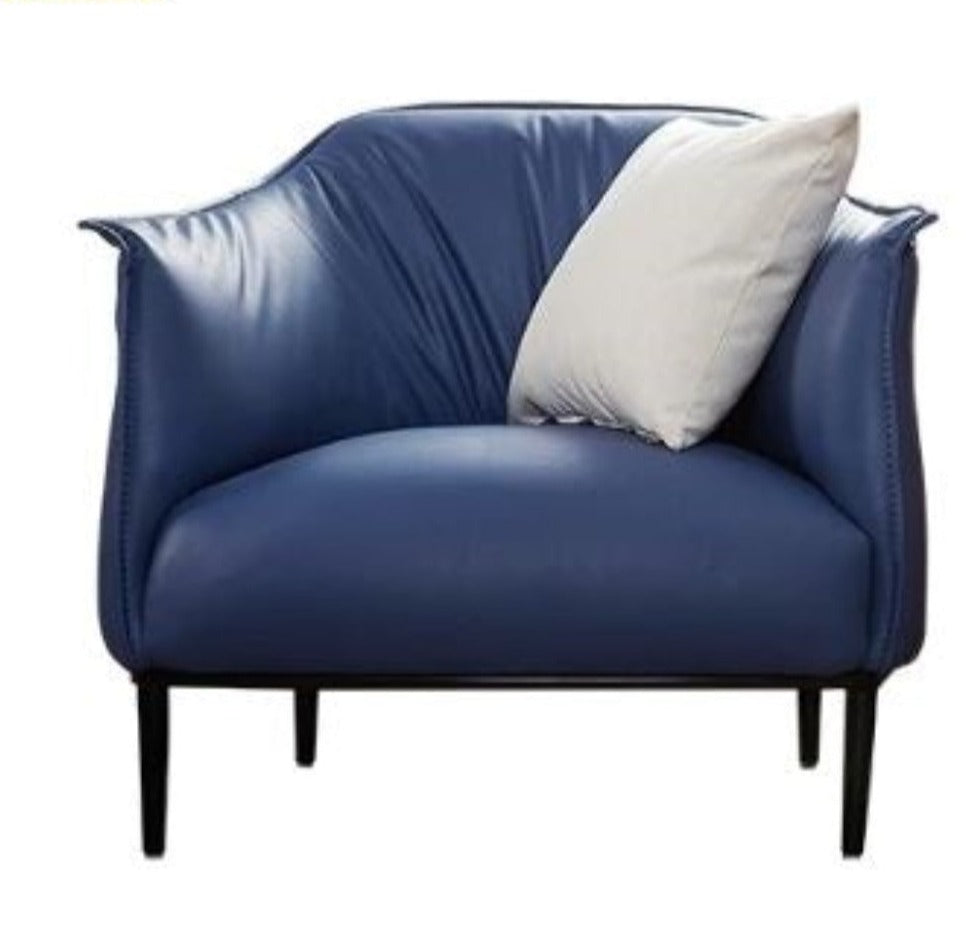 Lixra Contemporary Leather Accent Chair With Cushion