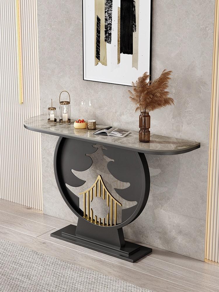 Lixra Contemporary Luxurious Marble Top Accent Table