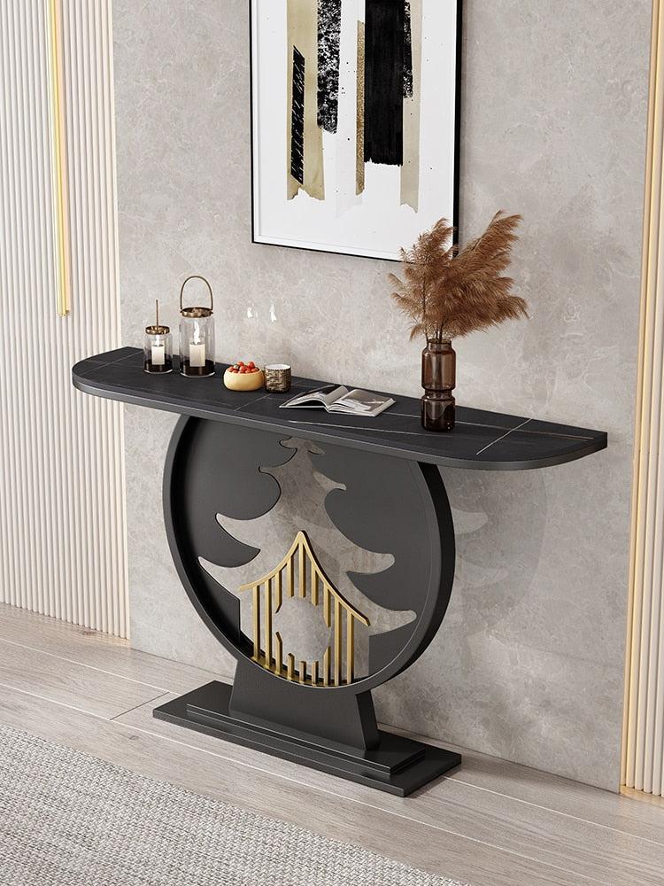 Lixra Contemporary Luxurious Marble Top Accent Table