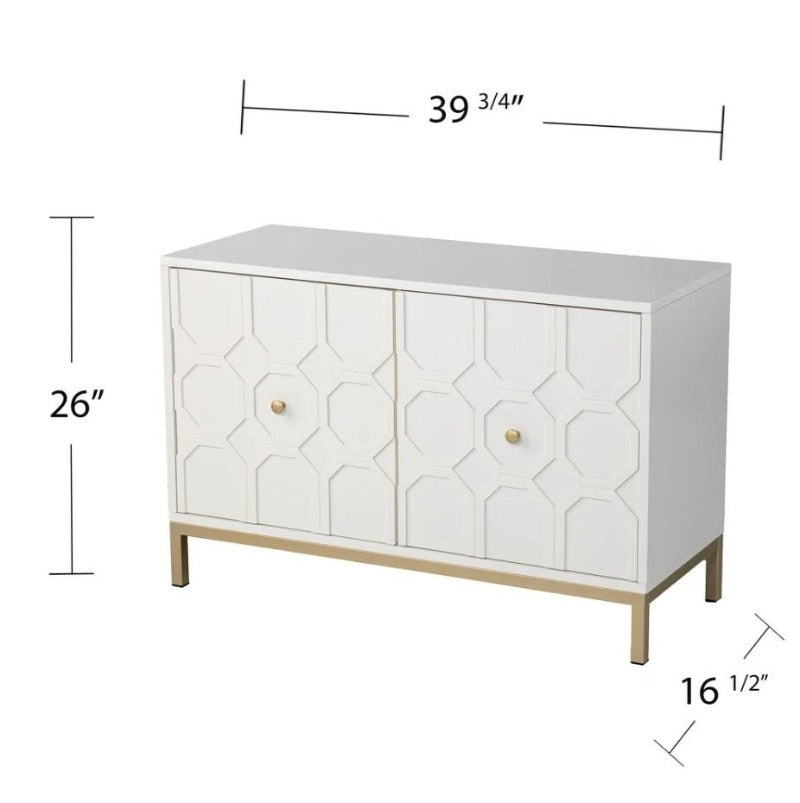 Lixra Contemporary Modern Wooden 2-Door Accent Cabinet