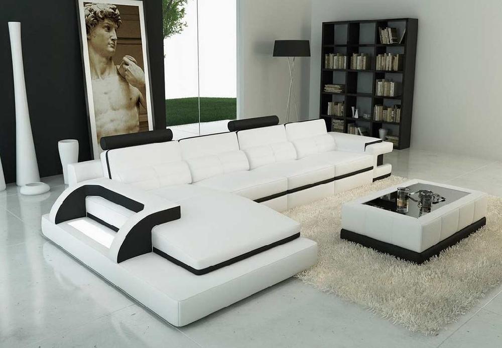 lixra Contemporary Style Palatial Cozy Leather Sectional Sofa