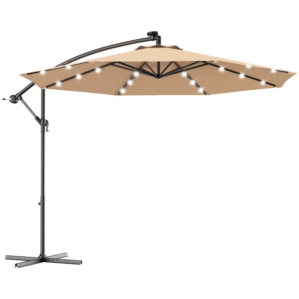 Lixra Contemporary Umbrella Shade Exclusive Solar Powered LED Light