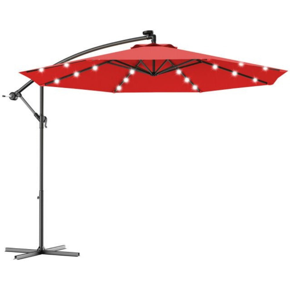 Lixra Contemporary Umbrella Shade Exclusive Solar Powered LED Light