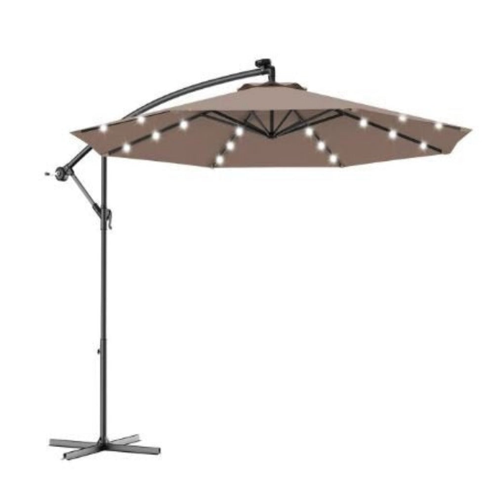 Lixra Contemporary Umbrella Shade Exclusive Solar Powered LED Light