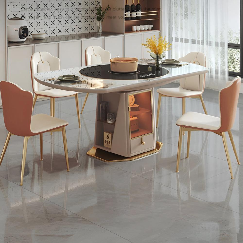 Lixra Convertible Sumptuous Induction Dining Table Set
