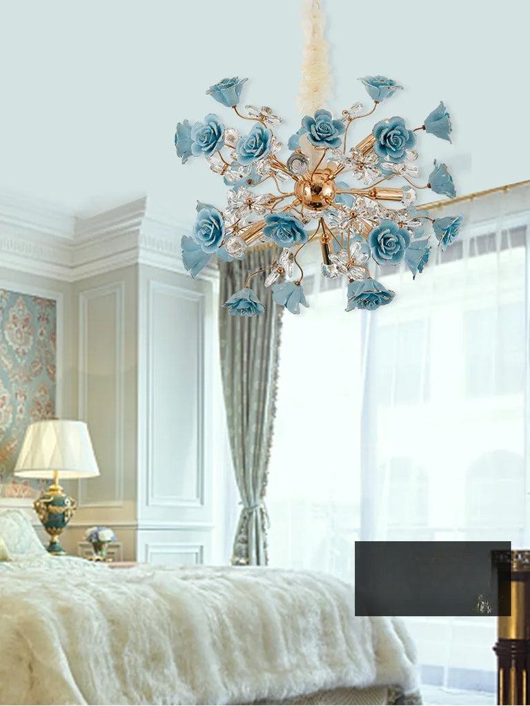 Lixra Crafted Petal Chandelier With Gleaming Lights