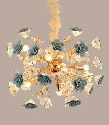 lixra Crafted Petal Chandelier With Gleaming Lights