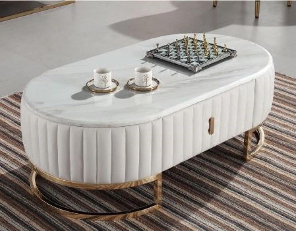 Lixra Creative Designed Coffee Table With Marble Top