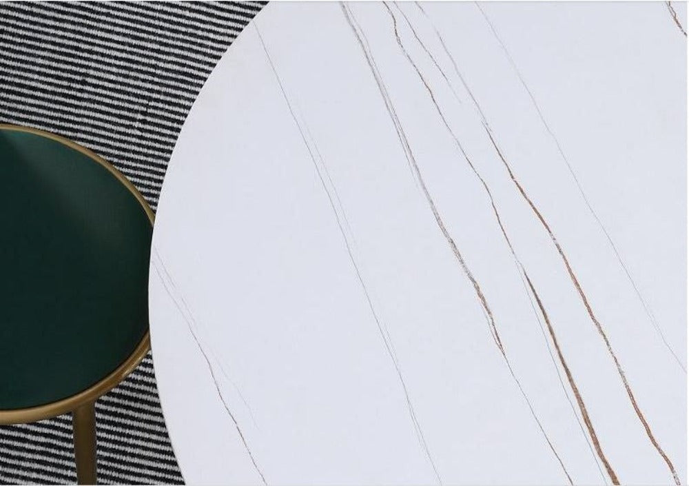 Lixra Creative Designed Marble-Top Dining Table Set