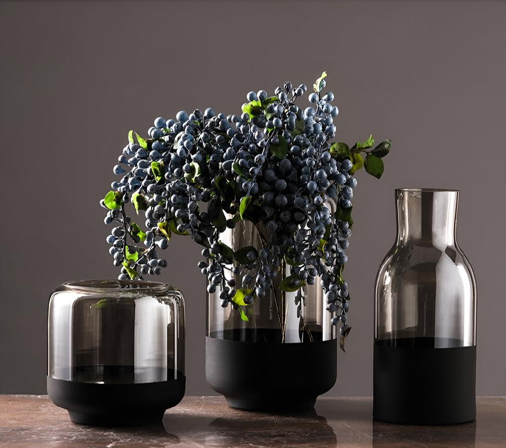 Lixra Decorative Transparent Artificial Flower Vase