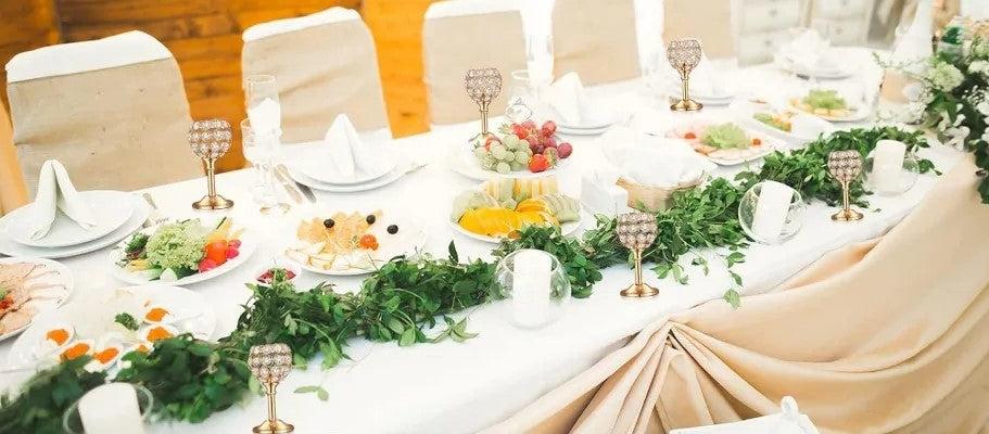 Lixra Dignified Sparkle 18 Pieces Crystal Candle Holder Centerpieces