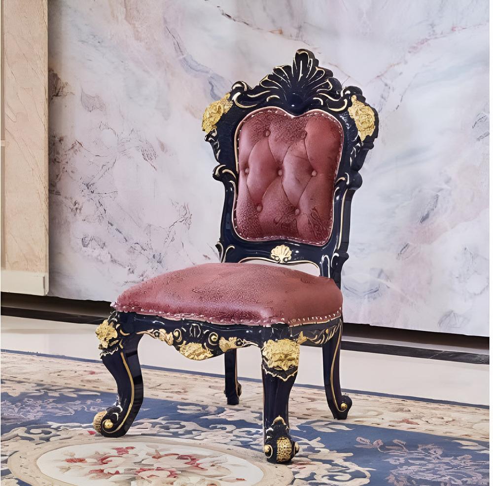 Lixra Elegant European Leather Dining Chairs Set Of 4