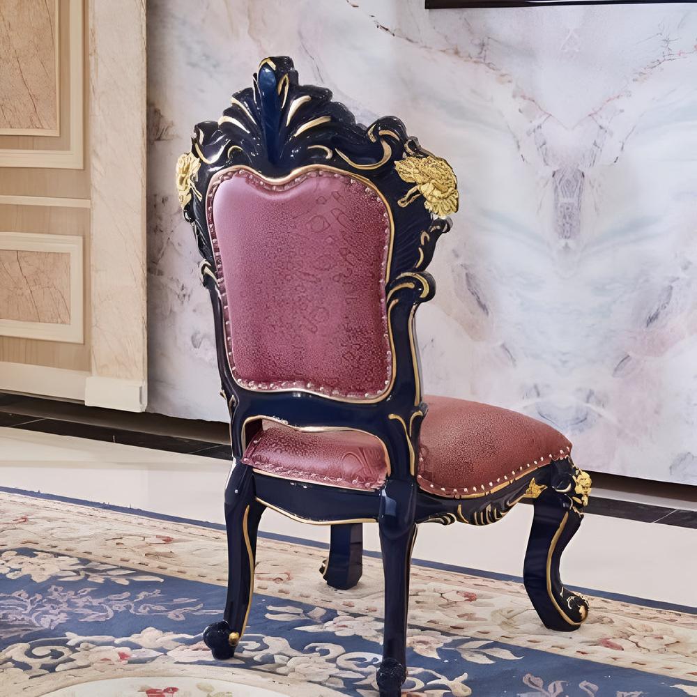 Lixra Elegant European Leather Dining Chairs Set Of 4