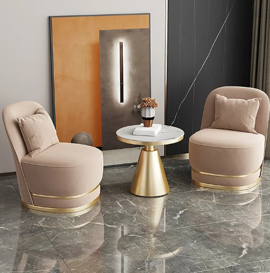 Lixra Embroidered 360 Spinning Accent Chair Set Of 2