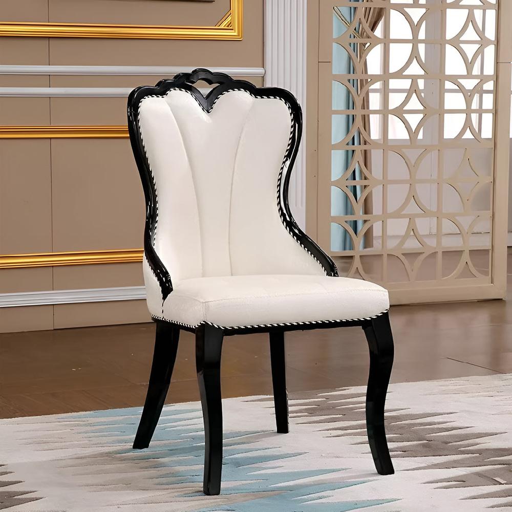 Lixra European 6-Piece Furnished Leather Dining Chairs