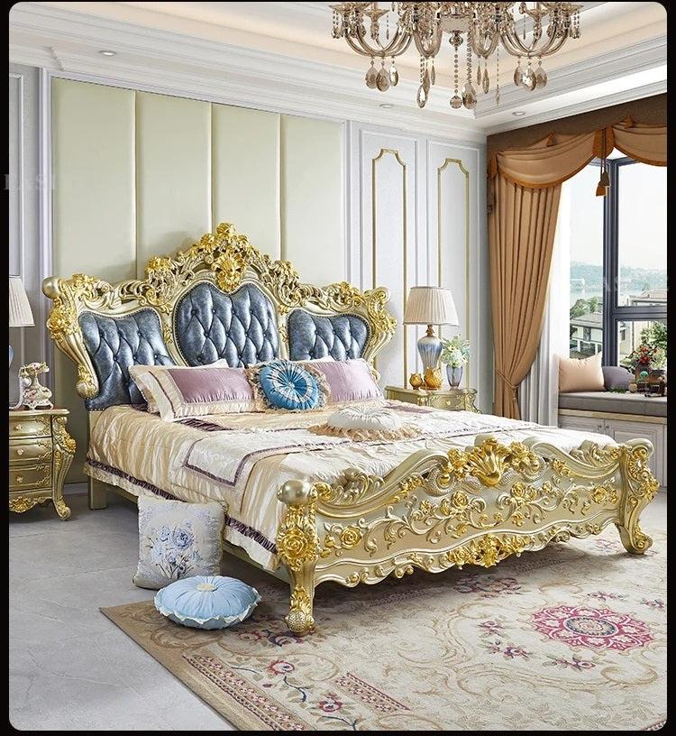 Lixra European Style Elevating Leather Upholstery Bed