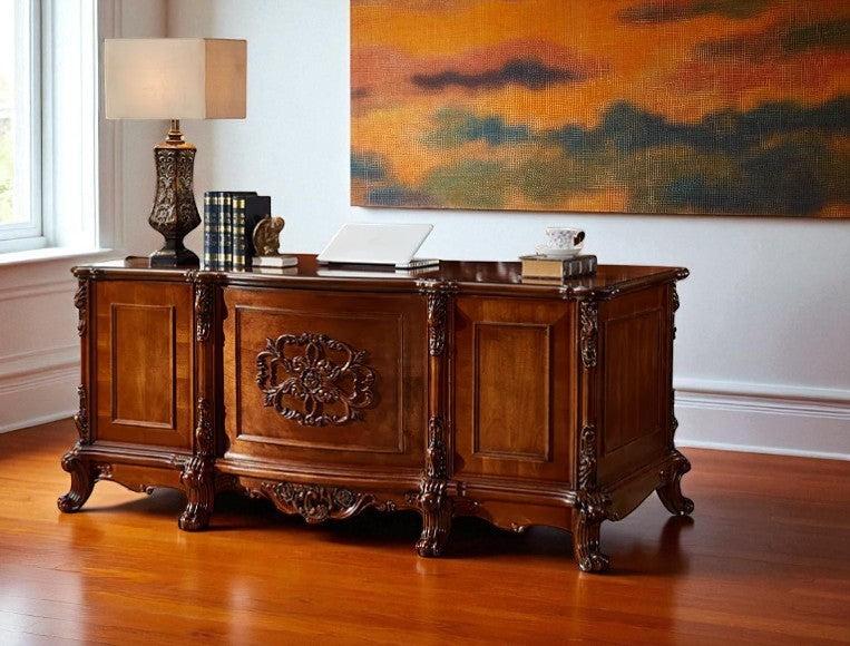 Lixra European Style Wooden Computer Desk For Office