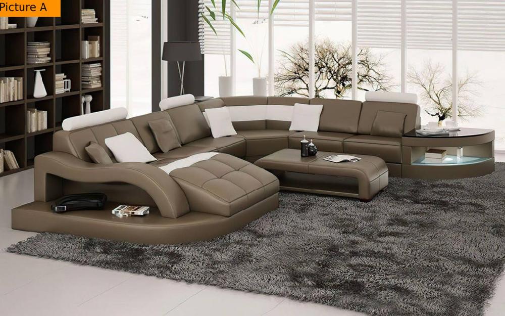 Lixra Exclusive Design Comfy Leather Sectional Sofa