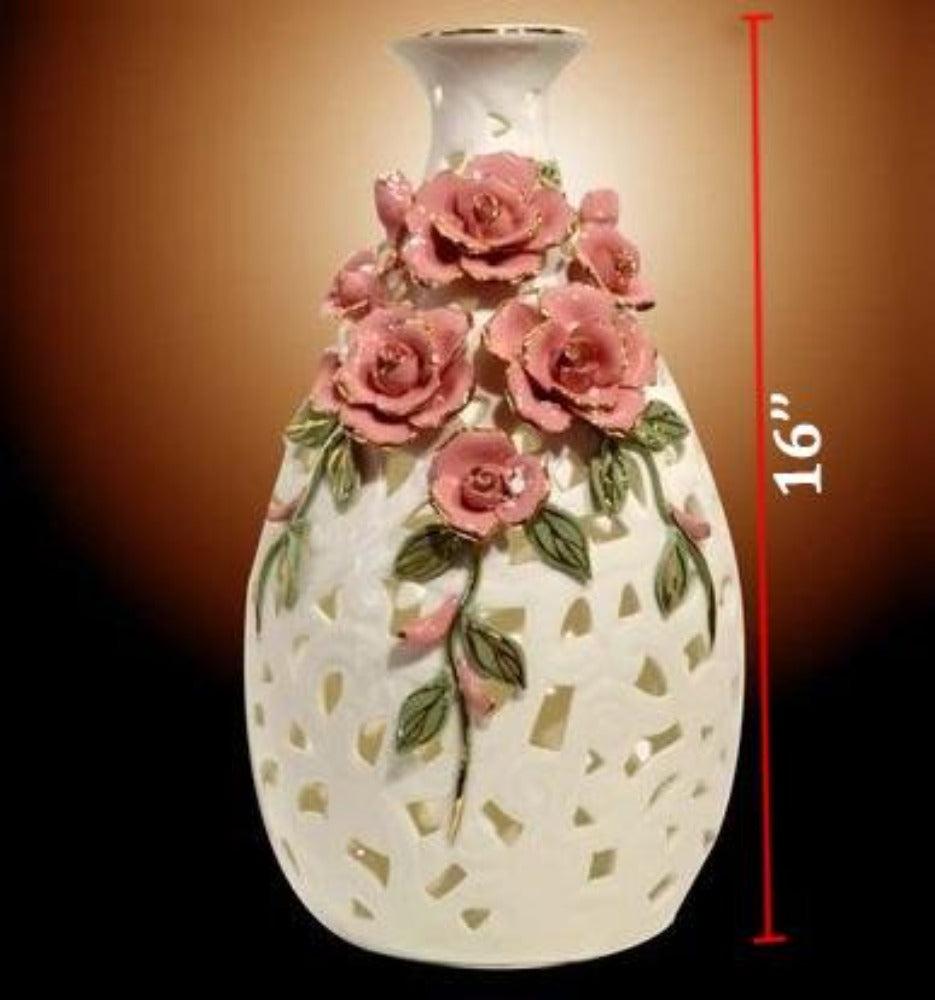 Lixra Exclusive Designed Ceramic Finish Flower Vase