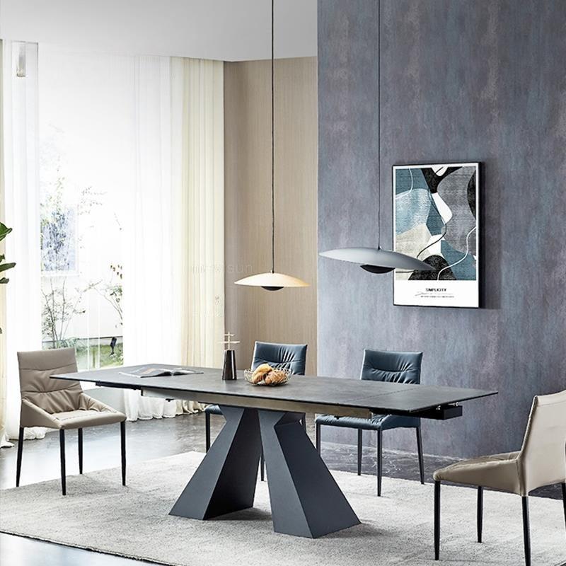 Lixra Extendable Multifunctional Marble Dining Table Set