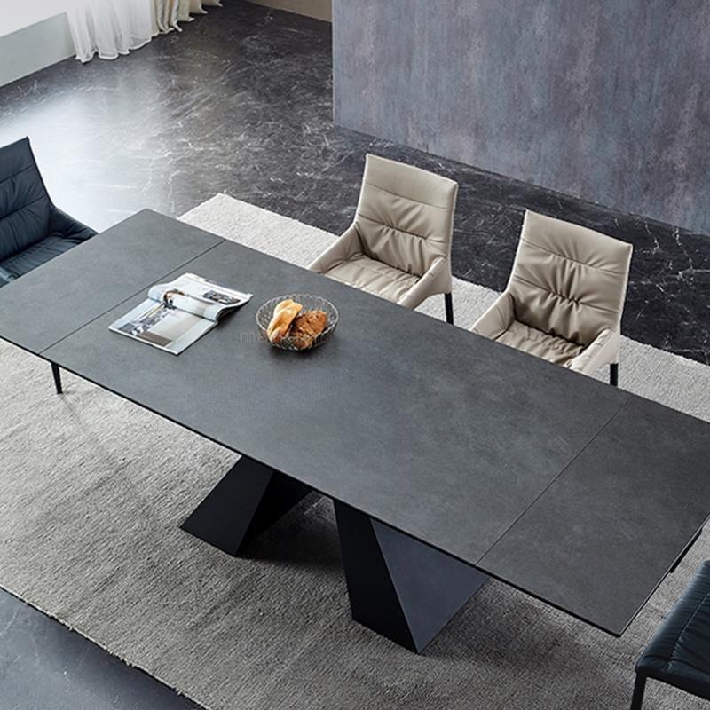 Lixra Extendable Multifunctional Marble Dining Table Set