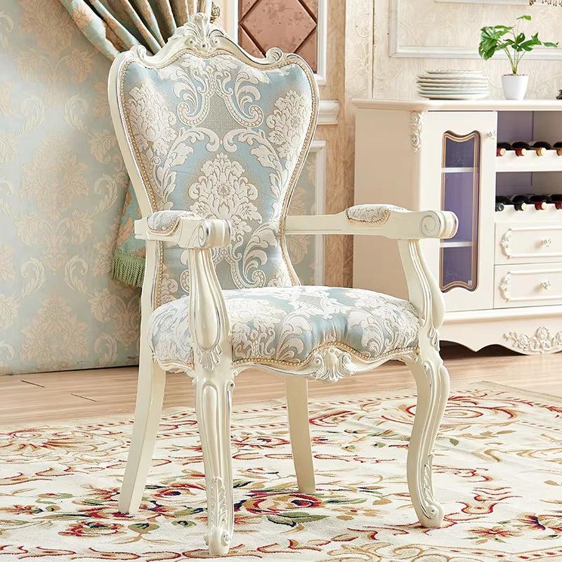 lixra Fabric Upholstered European Dining Chairs of 4