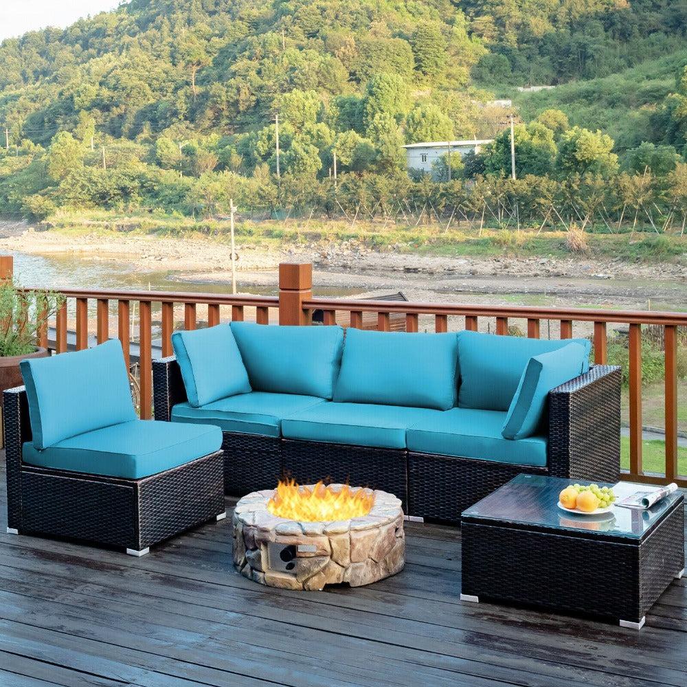 Lixra Fashionable Luxurious Rustic Outdoor Sofa Set