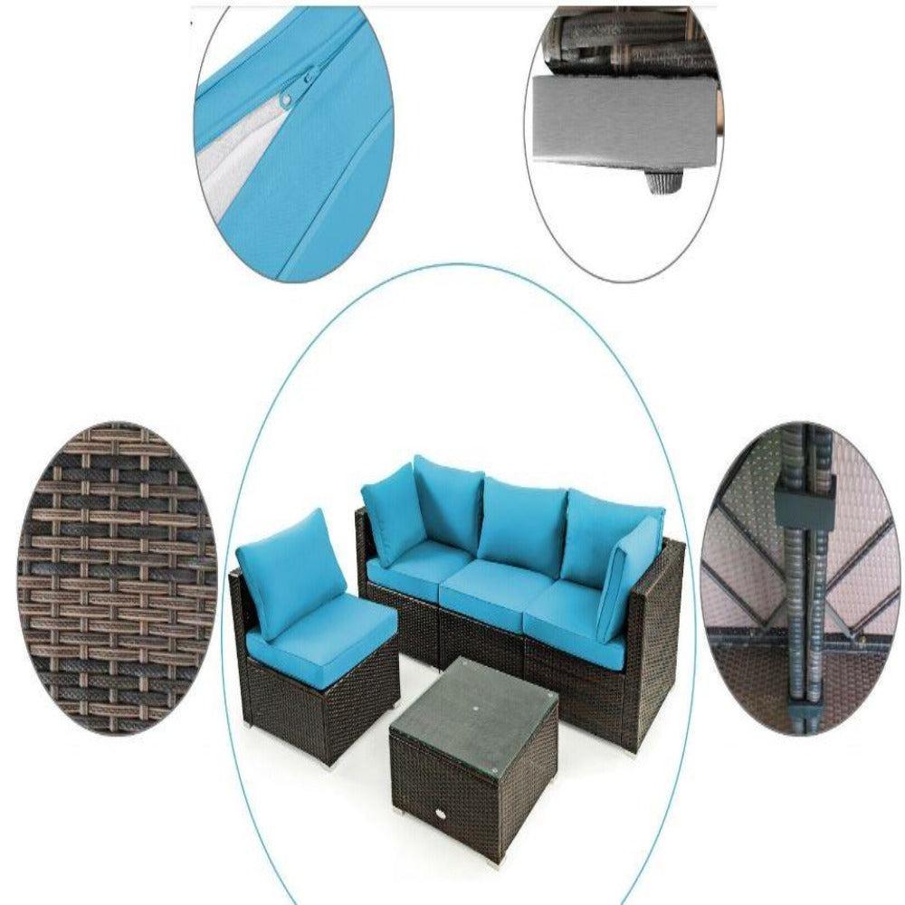 Lixra Fashionable Luxurious Rustic Outdoor Sofa Set