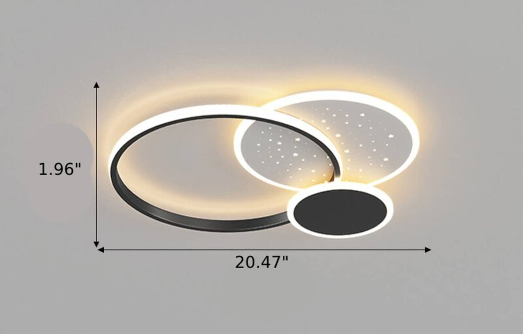 Lixra Flush Mount Dazzling Gold & Black Ceiling Light