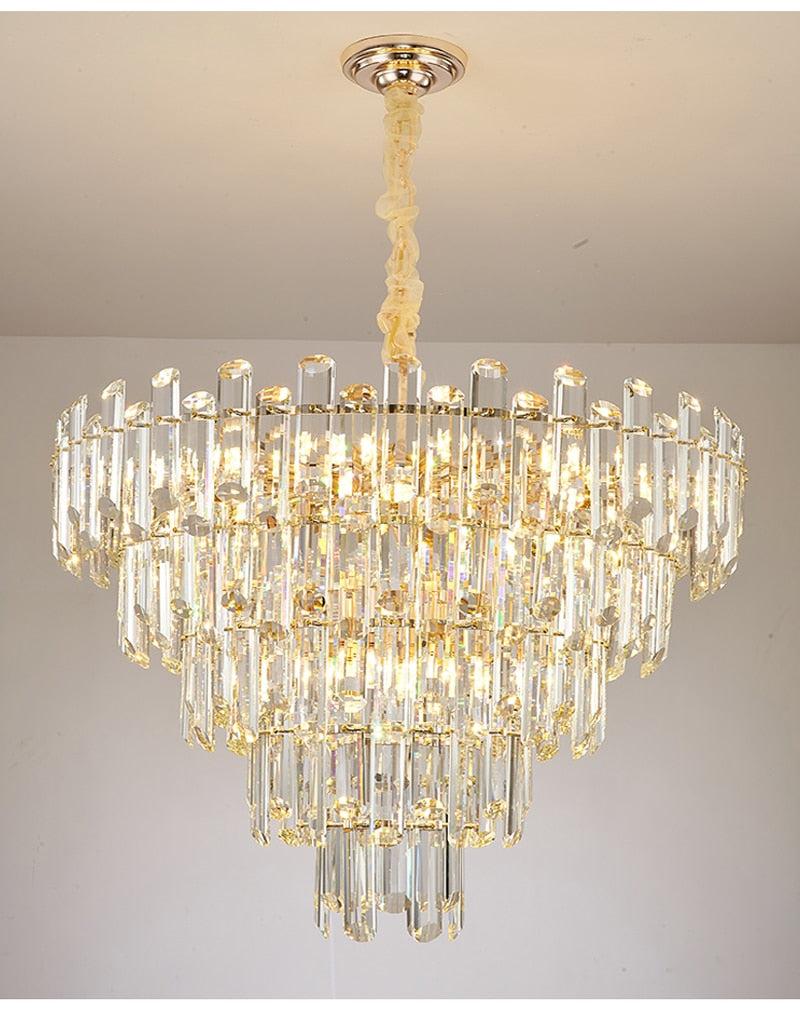 Lixra Flush Mount Modern Multilayer Round Pendant Chandelier