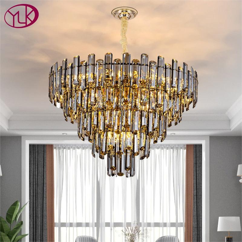 Lixra Flush Mount Modern Multilayer Round Pendant Chandelier