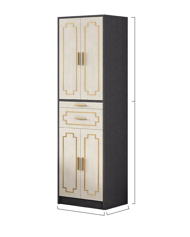 lixra Golden Glow White Wooden Temple With Elegant Accents