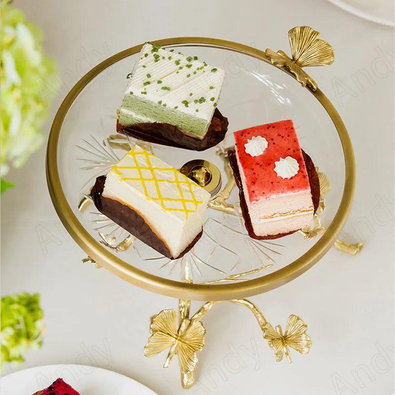 Lixra Gorgeous Golden Perch Glass Fruit And Dessert Bowl