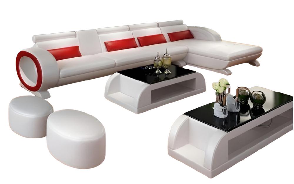 Lixra Grand Exclusive Home Comfort Leather Sectional Sofa Set
