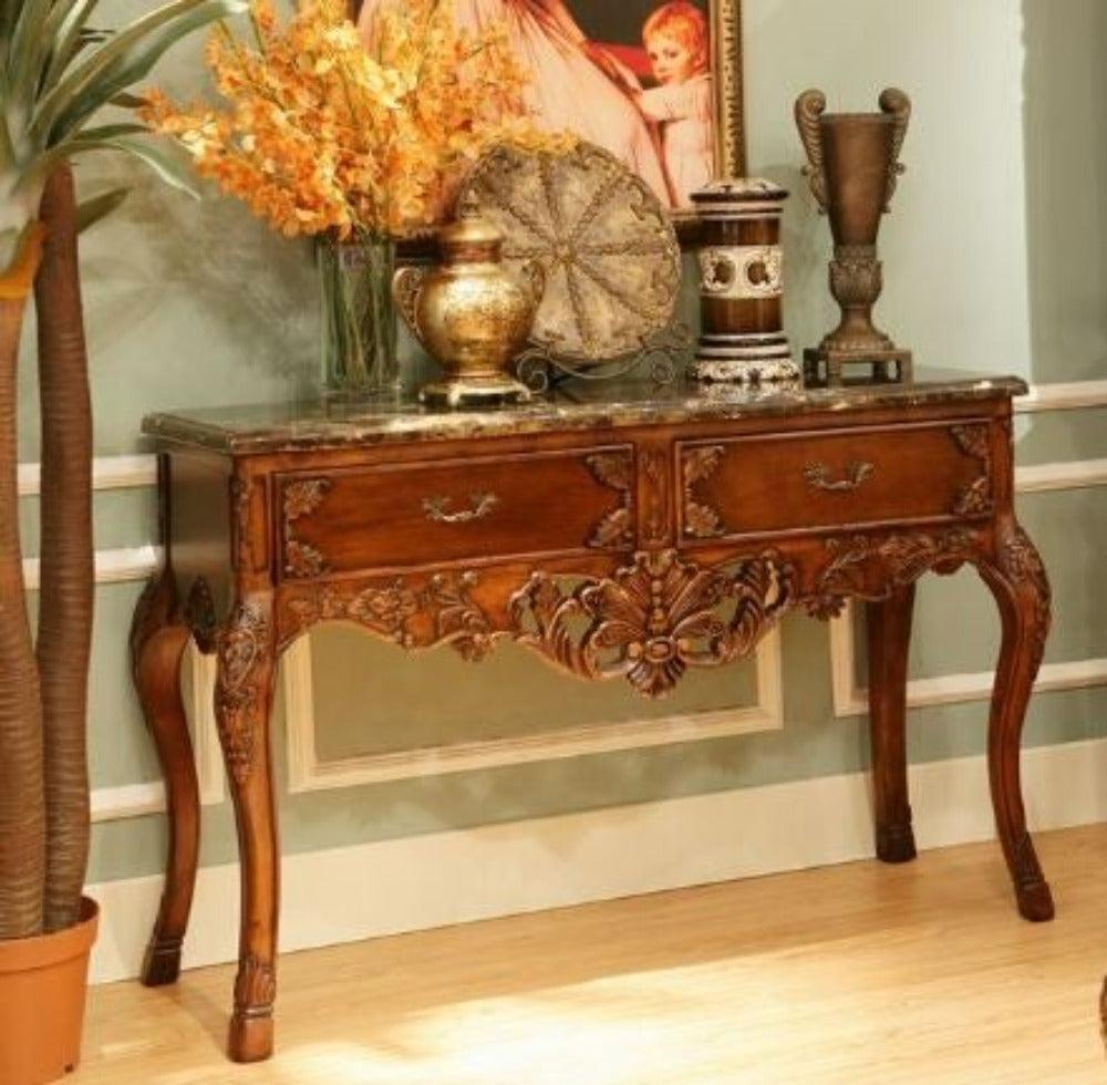 Lixra Handcrafted European Luxurious Accent Table With Storage