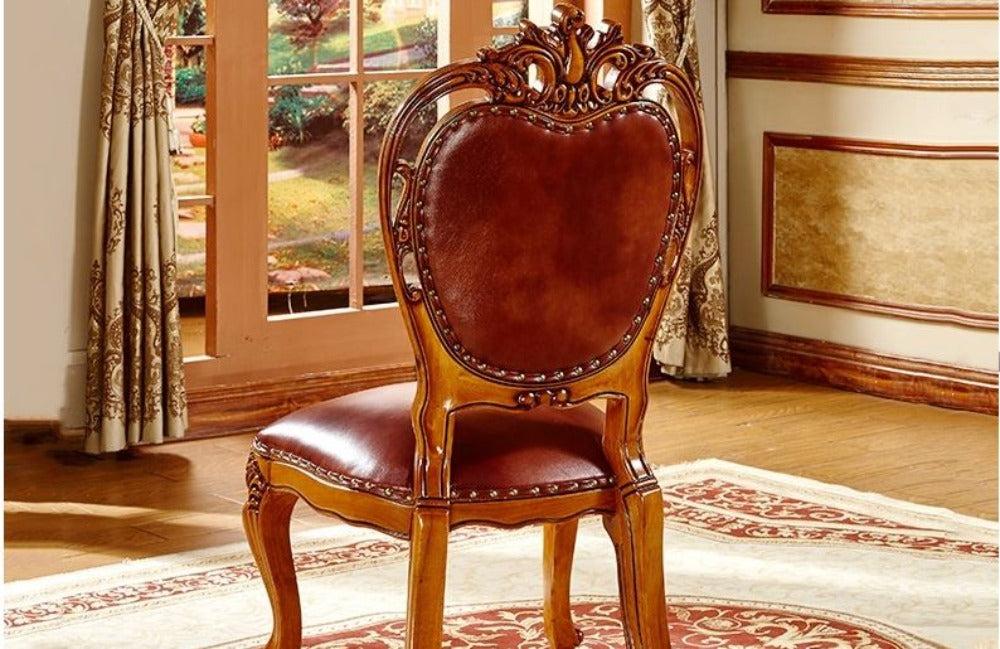 Lixra Handcrafted European Solid Wood Dining Table Set