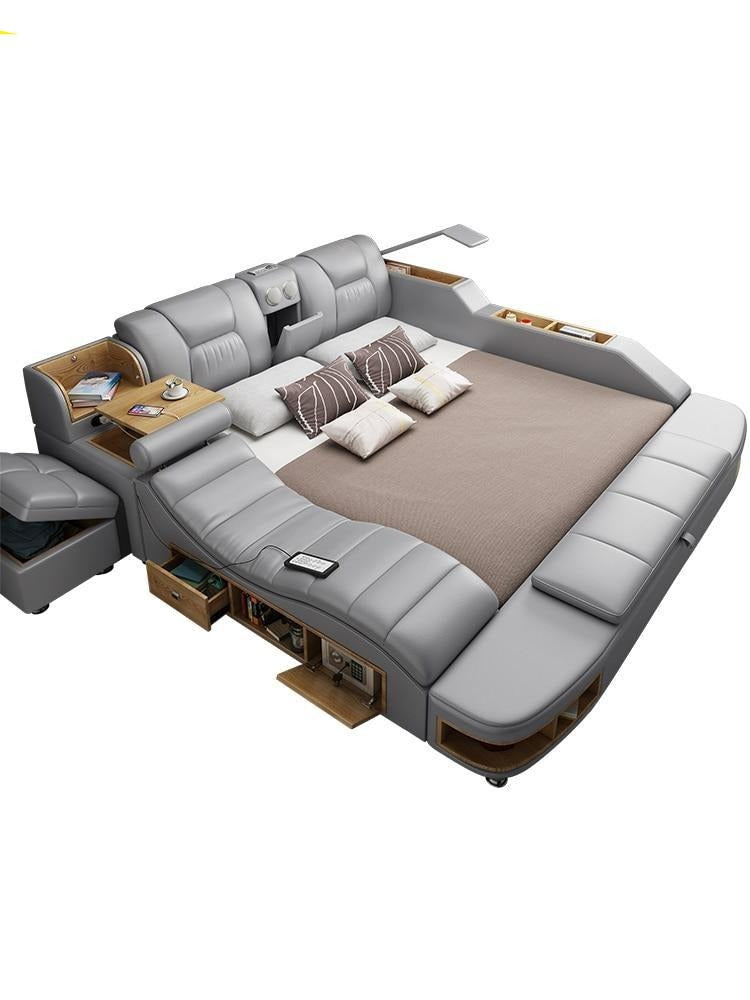 Lixra High Defined Modern Multifunctional Leather Bed