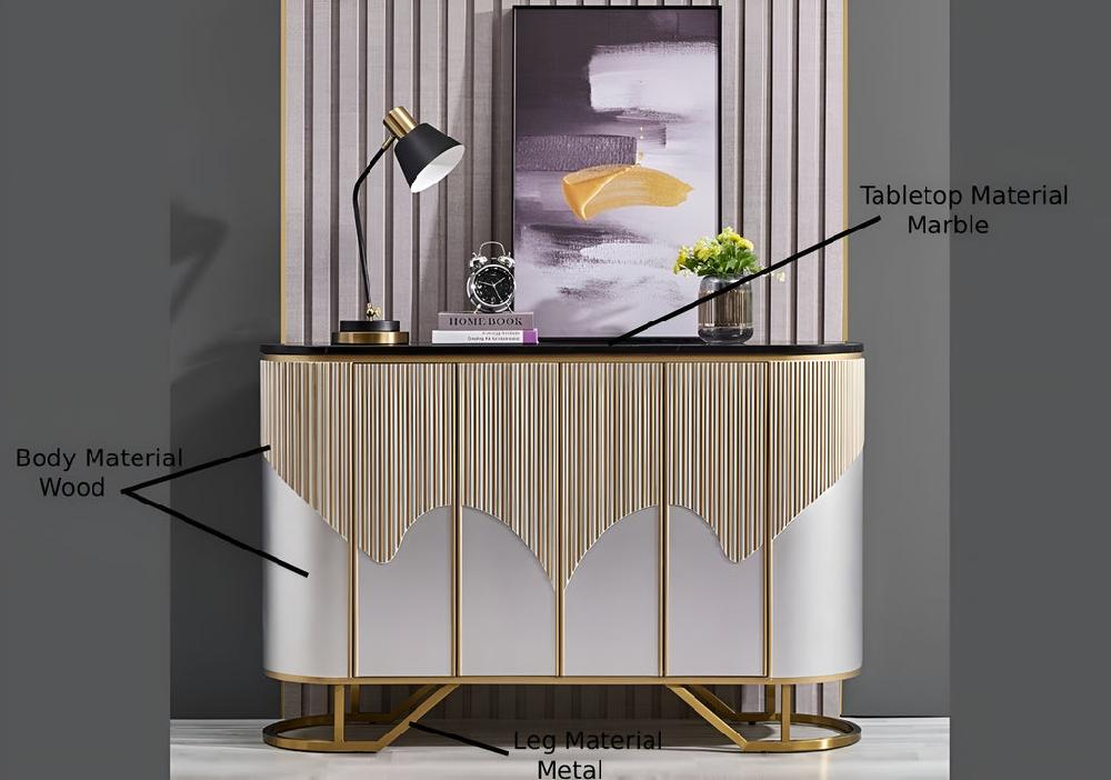 Lixra High-End Decorative Marble Modern Buffet Table