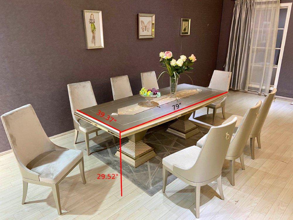 Lixra Impressive Modern Solid Wood Dining Table-Set