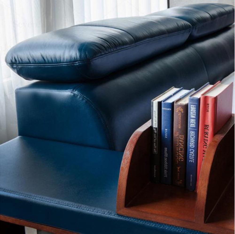 Lixra Italian Designed Modern Wooden Frame Leather Bed