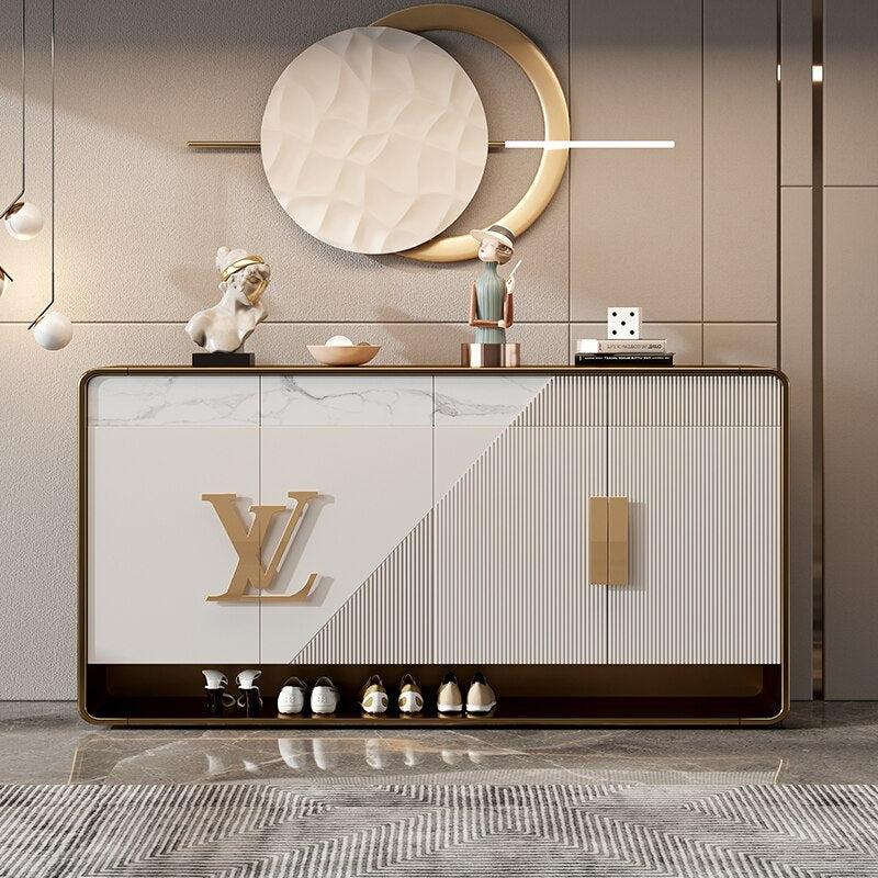 Lixra Italian Light Luxurious Golden Finish Assent Table