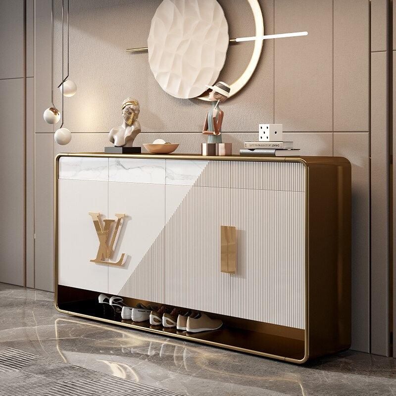 Lixra Italian Light Luxurious Golden Finish Assent Table